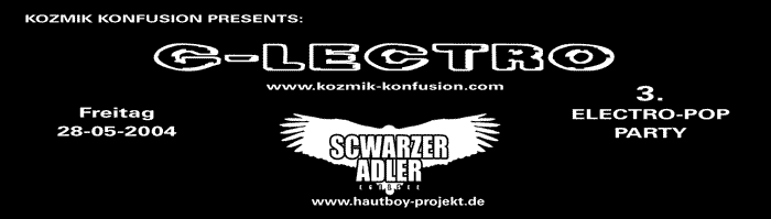 party-flyer: g-lectro 3. Electro-pop party